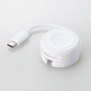 ELECOM Apple Watch充電用ケーブル 巻き取りタイプ TypeCコネクタ 高速充電対応 ケーブル長23cm ホワイト MPA-AWMCQWH