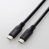 ELECOM USBケーブル TypeC-TypeC USB10Gbps 最大100W・PD対応 長さ0.5m ブラック MPA-CC1G05BK