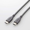ELECOM USB2.0ケーブル なめらかシリコンタイプ TypeC-TypeC 最大100W対応 長さ0.5m グレー MPA-CC5PSS05GY