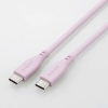 ELECOM なめらかUSB2.0ケーブル 《&me》 TypeC-TypeC PD対応 長さ1.0m ラベンダー MPA-CCSS10PU