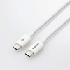 ELECOM USB2.0ケーブル TypeC-TypeC PD対応 ケーブル長0.3m ホワイト MPA-CCYS03NWH