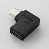 ELECOM L字型USBアダプタ 横向きタイプ TypeCプラグ-TypeCポート MPA-CFCMLAD01BK