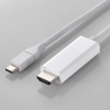 ELECOM 映像変換ケーブル シリコンメッシュタイプ TypeC-HDMI 60Hz対応 長さ2.0m MPA-CHDMISM20WH