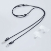 ELECOM スマホショルダーストラップ レザー丸紐4mm ストラップホールシート付 ブラック P-STSDH2LR04BK