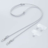 ELECOM スマホショルダーストラップ レザー丸紐4mm ストラップホールシート付 ライトグレー P-STSDH2LR04GYL