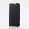 ELECOM ソフトレザーケース 手帳型 AQUOS wish2・wish用 ウルトラスリムタイプ 磁石付 ブラック PM-S223PLFUBK