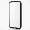 ELECOM ハイブリッドケース 《TOUGH SLIM LITE》 AQUOS wish2用 背面クリアタイプ フレームカラーブラック PM-S223TSLFCBK