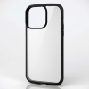 ELECOM ハイブリッドケース 《TOUGH SLIM LITE》 iPhone14 Pro Max用 背面クリアタイプ フレームカラーブラック PM-A22DTSLFCBK