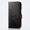 ELECOM ソフトレザーケース iPhone15用 手帳型 耐衝撃 ブラック PM-A23APLFYBK
