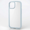 ELECOM ハイブリッドケース iPhone15用 《TOUGH SLIM LITE》 高硬度 ブルー PM-A23ATSLFCBU