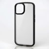 ELECOM ハイブリッドケース iPhone15用 《TOUGH SLIM LITE》 高硬度 シルキークリア ブラック PM-A23ATSLFCSBK