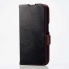 ELECOM ソフトレザーケース iPhone15Pro用 耐衝撃 ブラック PM-A23CPLFYBK