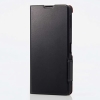 ELECOM ソフトレザーケース AQUOS sense8用 ウルトラスリムタイプ ブラック PM-S234PLFUBK