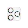 ELECOM カメラレンズ保護カバー 《&me》 iPhone15Pro・15ProMax用 ガラスタイプ レインボー PM-A23CFLLP5RAG