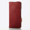 ELECOM ソフトレザーケース AQUOS wish4用 手帳型 レッド PM-S241PLFYRD