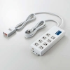 ELECOM BOX型磁石タップ 8口 3極 コード長2m T-H0520TSR
