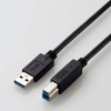 ELECOM USB3.0ケーブル StandardA-StandardB 長さ1.0m USB3-AB10BK/ID