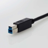 ELECOM USB3.0ケーブル StandardA-StandardB 長さ1.0m USB3.0ケーブル StandardA-StandardB 長さ1.0m USB3-AB10BK/ID 画像2