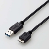 ELECOM USB3.0ケーブル StandardA-microB 長さ1.0m USB3-AMB10BK/ID