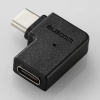 ELECOM USB Type-Cアダプタ L字 横向き ブラック AD-CFCML01BK