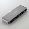 ELECOM Type-C直挿しドッキングステーション USB PD対応 充電用Type-C×1 USB-A×1 HDMI×1 オーディオ×1 サポート要アタッチメント付き シルバー DST-C25SV