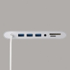 ELECOM Type-Cドッキングステーション USB PD対応 USB-A×3 Displayport HDMI D-sub 4極φ3.5端子 SD+microSD LAN シルバー Type-Cドッキングステーション USB PD対応 USB-A×3 Displayport HDMI D-sub 4極φ3.5端子 SD+microSD LAN シルバー DST-C28SV 画像3