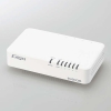 ELECOM Giga対応スイッチングHub 5ポート 磁石付き プラスチック筐体 電源内蔵モデル ホワイト EHC-G05PN4-JW