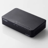ELECOM Giga対応スイッチングHub 8ポート プラスチック筐体 磁石付き 電源外付モデル ブラック EHC-G08PA4-JB