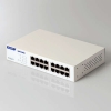 ELECOM Giga対応スイッチングHub 16ポート 金属筐体 電源内蔵モデル ホワイト EHC-G16MN2-HW