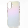 ELECOM ハイブリッドケース 《&me》 iPhone16用 オーロラ ストラップシート付 クリア PM-A24AHVCACR