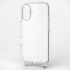 ELECOM ハイブリッドケース iPhone16用 ストラップホール付 クリア PM-A24AHVCKSHCR