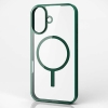 ELECOM ハイブリッドケース 《MAGKEEP》 iPhone16用 フレームカラー ディープグリーン PM-A24AMAG03GN