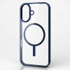 ELECOM ハイブリッドケース 《MAGKEEP》 iPhone16用 フレームカラー ネイビー PM-A24AMAG03NV