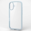 ELECOM ハイブリッドケース 《TOUGH SLIM LITE》 iPhone16用 ストラップシート付 フレームカラーライトブルー PM-A24ATSLFCBU