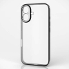 ELECOM ソフトケース iPhone16用 メタリック加工 メタリックブラック PM-A24AUCTMKBK