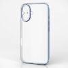 ELECOM ソフトケース iPhone16用 メタリック加工 メタリックペールブルー PM-A24AUCTMKBU