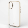 ELECOM ソフトケース iPhone16用 メタリックライン グレージュ PM-A24AUCTMLGB