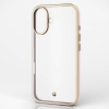 ELECOM ソフトケース iPhone16用 メタリックライン ピンク PM-A24AUCTMLPN