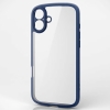 ELECOM ハイブリッドケース 《TOUGH SLIM LITE》 iPhone16Plus用 フレームカラー ネイビー PM-A24BTSLFCKNV