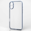 ELECOM ソフトケース iPhone16Plus用 メタリック加工 メタリックペールブルー PM-A24BUCTMKBU