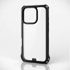 ELECOM iPhone 16 Pro ハイブリッドケース ZEROSHOCK フレームカラー 背面クリア ブラック PM-A24CZEROFCBK