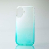 ELECOM iPhone 16 ソフトケース グラデーションカラー グリッター Meliano エメラルド PM-A24AUCWCGGN