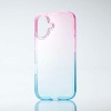 ELECOM iPhone 16 ソフトケース グラデーションカラー Meliano サクラ×アクア PM-A24AUCWCPNBU