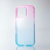 ELECOM iPhone 16 Pro ソフトケース グラデーションカラー Meliano サクラ×アクア PM-A24CUCWCPNBU