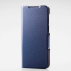 ELECOM moto g64 5G レザーケース 手帳型 UltraSlim 薄型 磁石付き ネイビー PM-R243PLFUNV