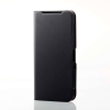 ELECOM AQUOS sense9(SH-53E) レザーケース 手帳型 UltraSlim 薄型 磁石付き ブラック PM-S244PLFUBK