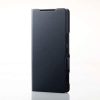ELECOM AQUOS R9 pro(SH-54E) レザーケース 手帳型 UltraSlim 薄型 磁石付き ネイビー PM-S245PLFUNV