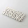 ELECOM キーボード Bluetooth メンブレン式 コンパクト Caps Lock機能無効化スイッチ搭載 抗菌 アイボリー TK-CM10BMKIV