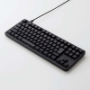 ELECOM メカニカルキーボード Leggero 有線 USB Type-C着脱式 テンキーレス 静音赤軸 吸音シート内蔵 ブラック TK-MC30UKPBK