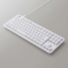 ELECOM メカニカルキーボード Leggero 有線 USB Type-C着脱式 テンキーレス 茶軸 ホワイト TK-MC30UKTWH